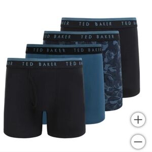 (5)Ted Baker Boxer Briefs Black and Blue Stretchy Comfort